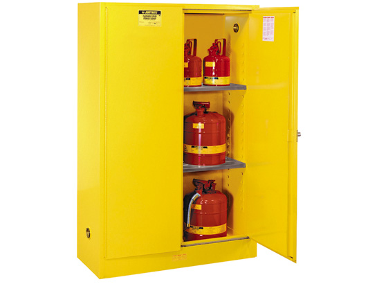 Sure-Grip® EX Flammable Safety Cabinet,90 gallon,2 self-close doors. Sure-Grip® EX Flammable Safety Cabinet,90 gallon,2 self-close doors.